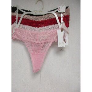 Jessica Simpson Lace Thong Panties Multi Pack 5 Pairs  Size Medium New